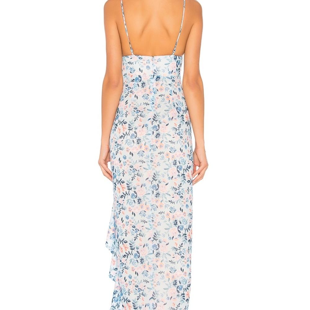BRAND NEW Lovers + Friends Ahamani Gown- Meadow Floral Print with Ruffle Detail - Picture 6 of 8